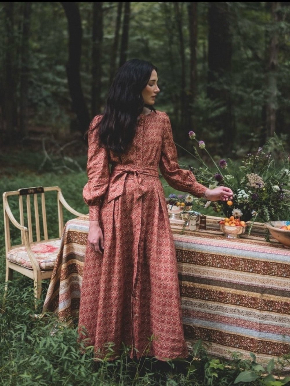 Parterre Dorothea Dress Size 4 (10-14) Rust Maxi New NWT